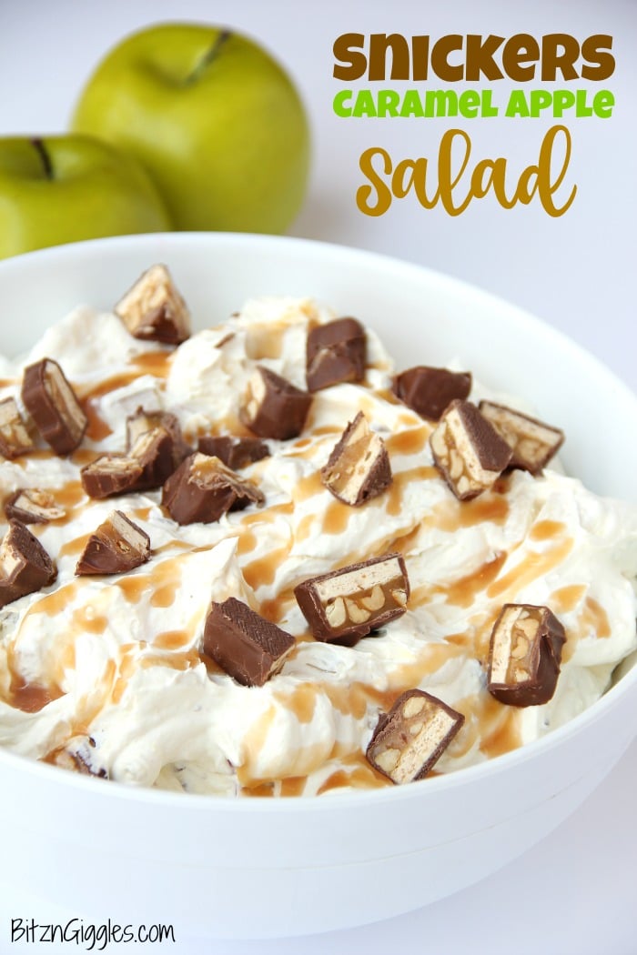 Snickers apple salad with pudding