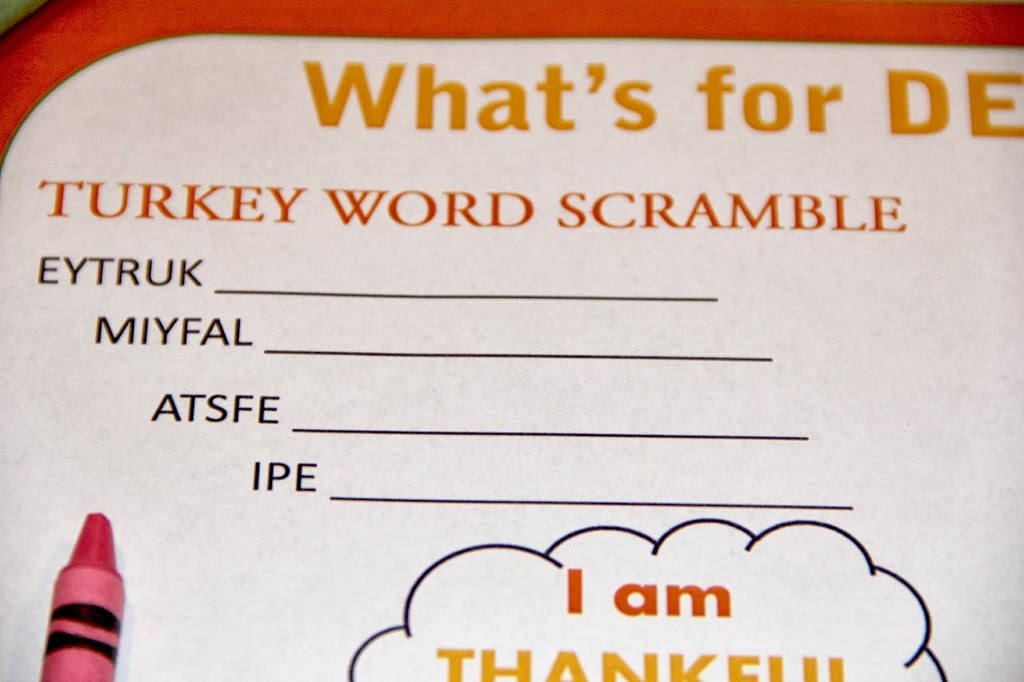 Thanksgiving Placemat