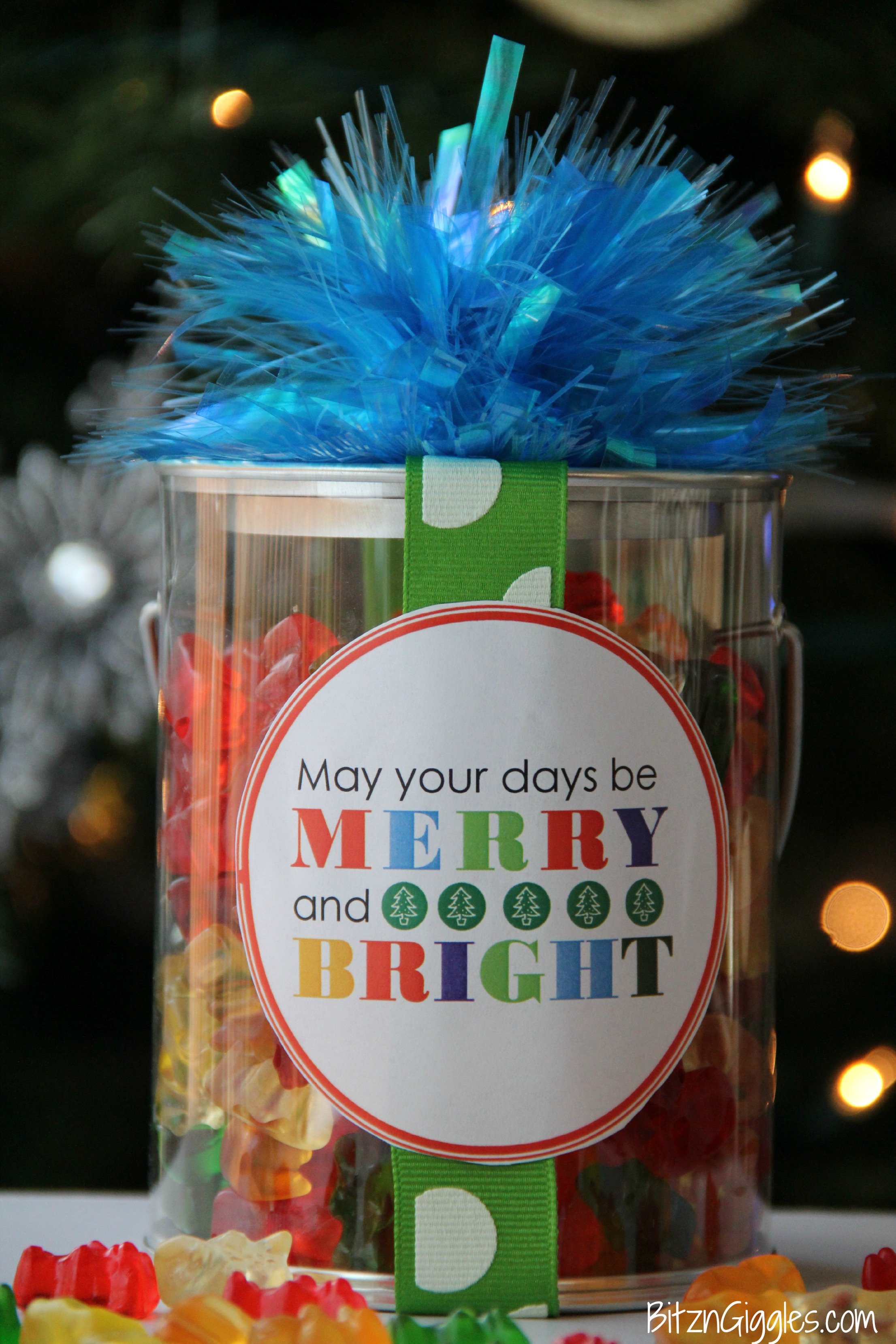 Merry and Bright Gift Idea with Printable Tag