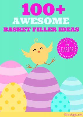 100+ Awesome Easter Basket Filler Ideas - Don't fill kids' baskets with a bunch of candy! Check out all of these great ideas instead! Kids actually prefer these things over candy!