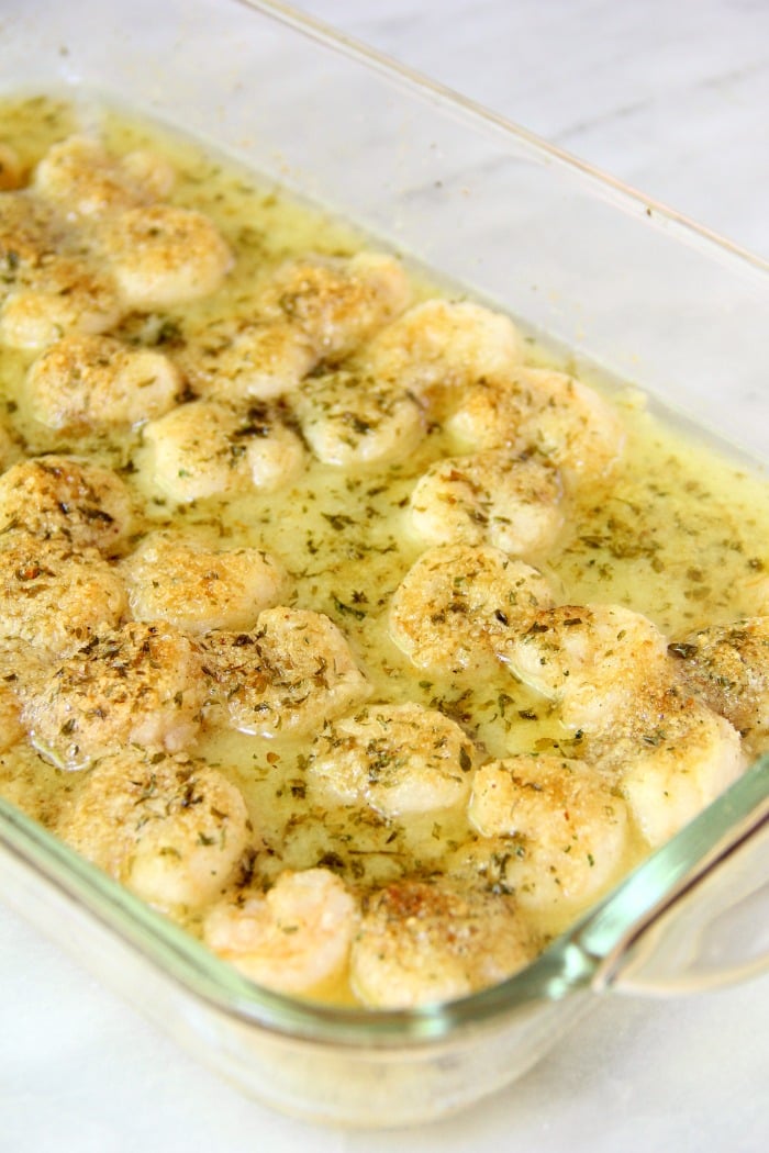 Shrimp Scampi - Flavorful shrimp covered with breadcrumbs, broiled and tossed with buttery linguine!