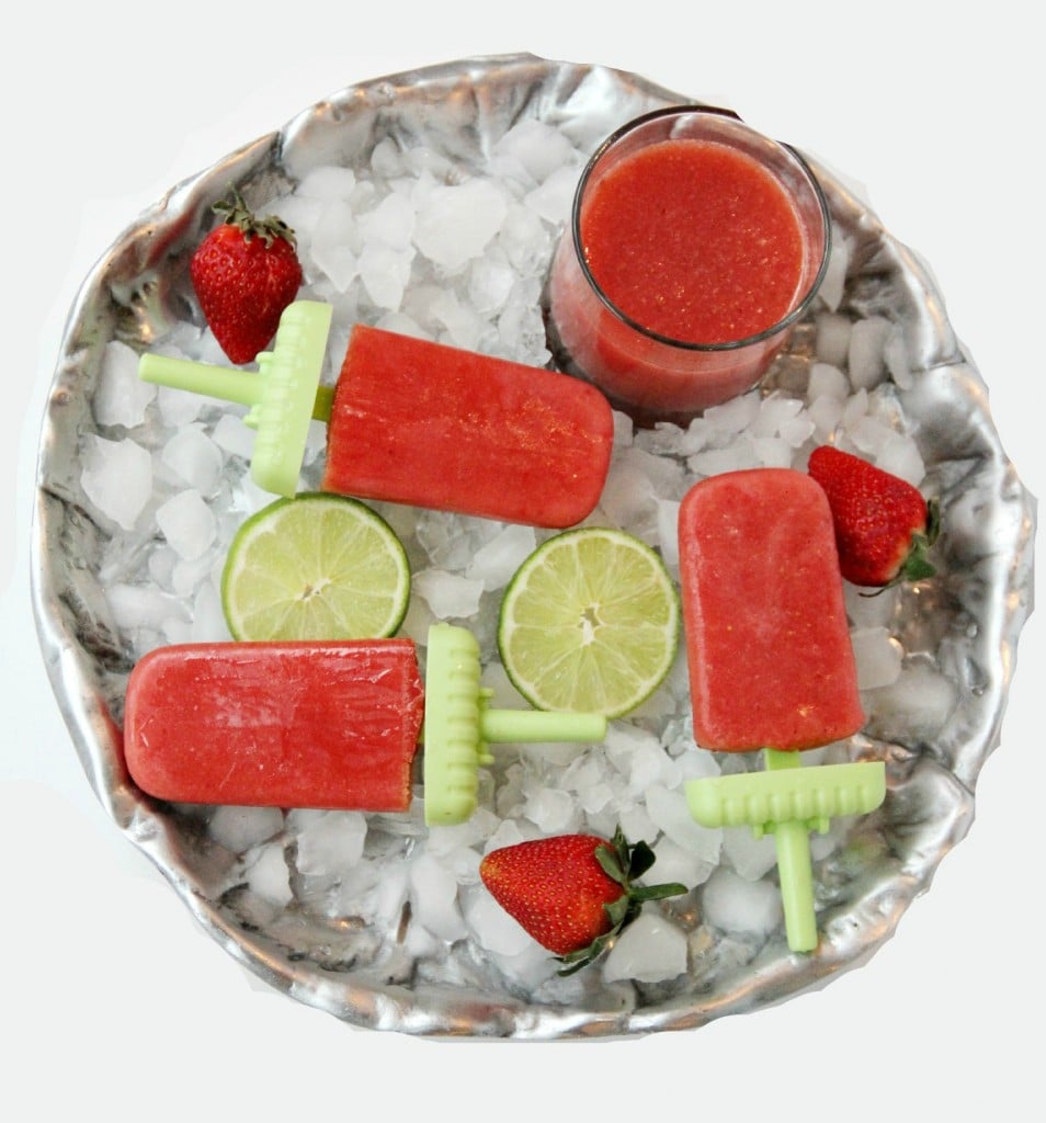 Strawberry Watermelon Agua Fresca Popsicles