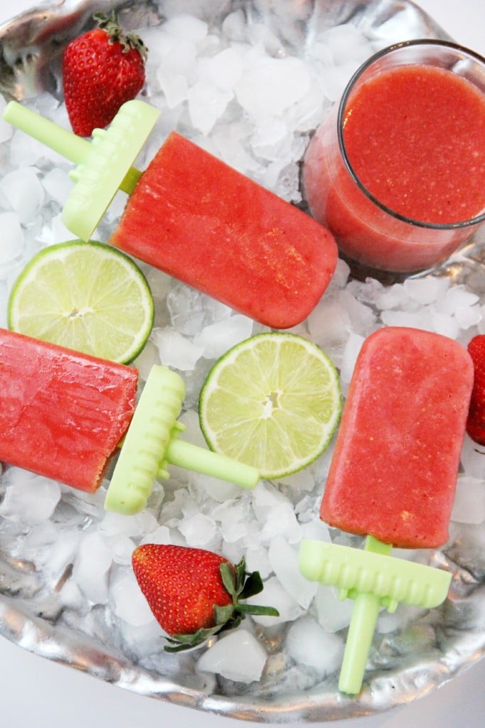 Strawberry Watermelon Agua Fresca Popsicles