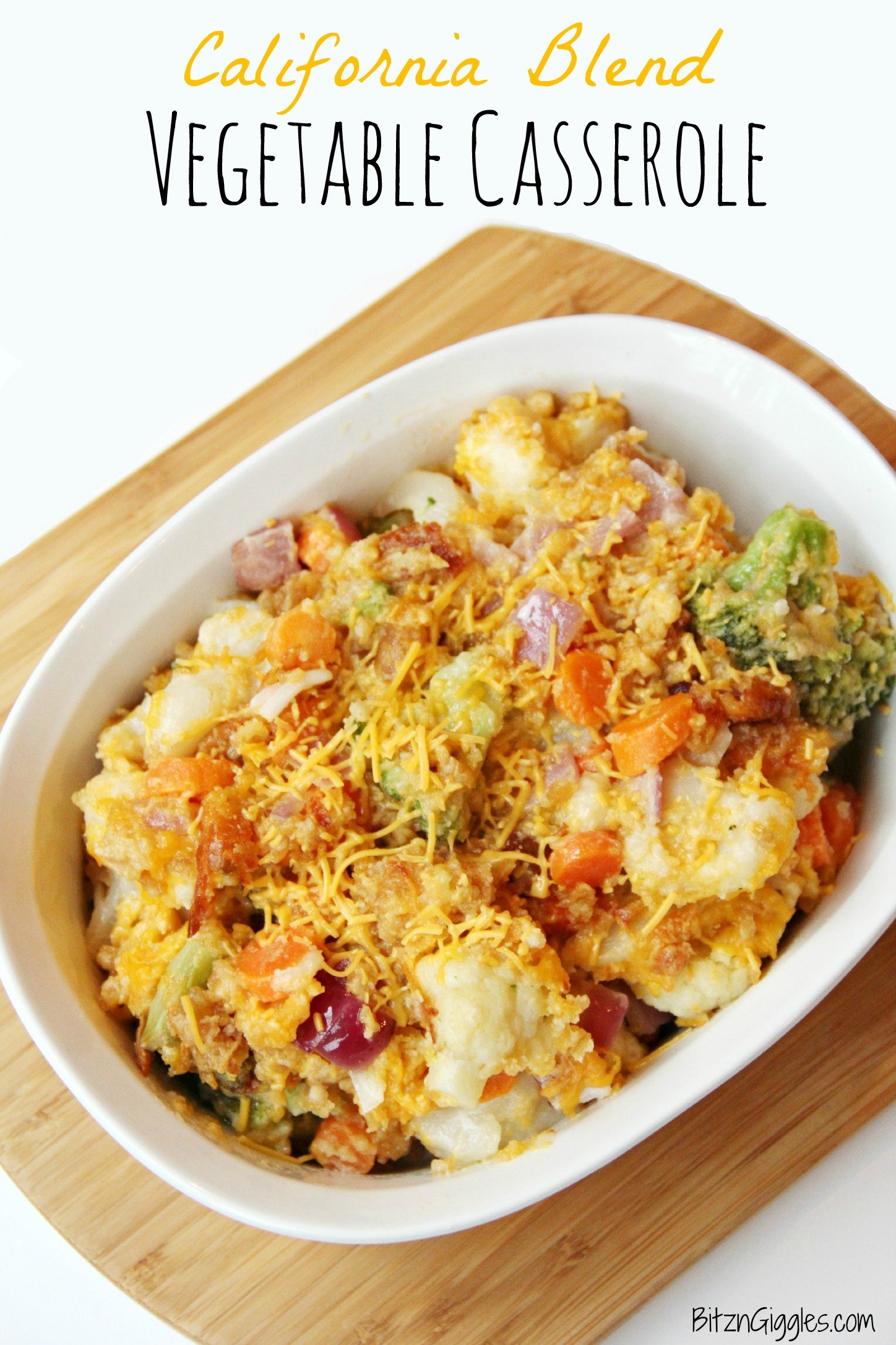 vegetable casserole with ritz cracker topping