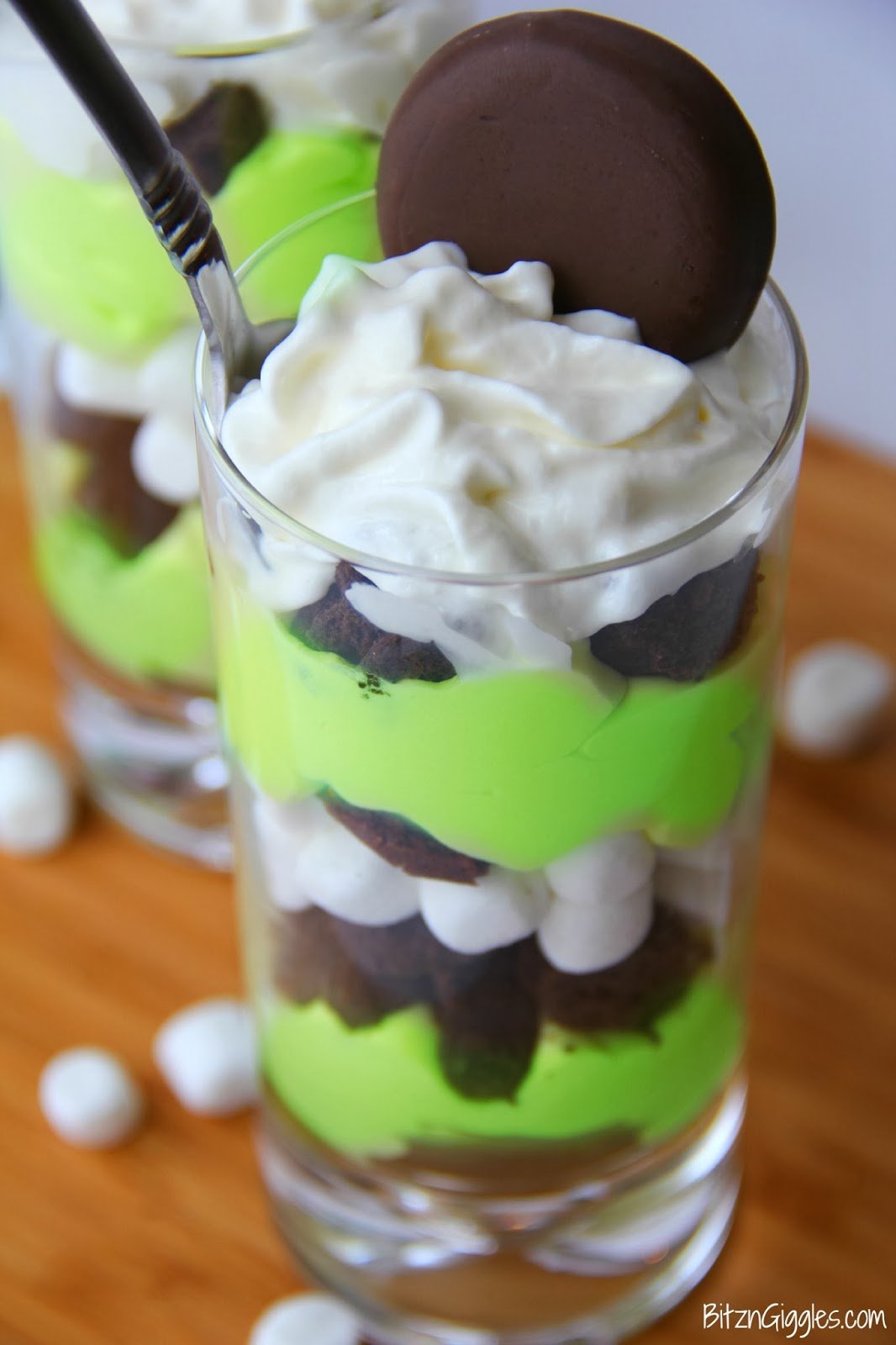 Thin Mint Brownie Parfait