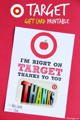 Target Gift Card Printable - Teacher Appreciation