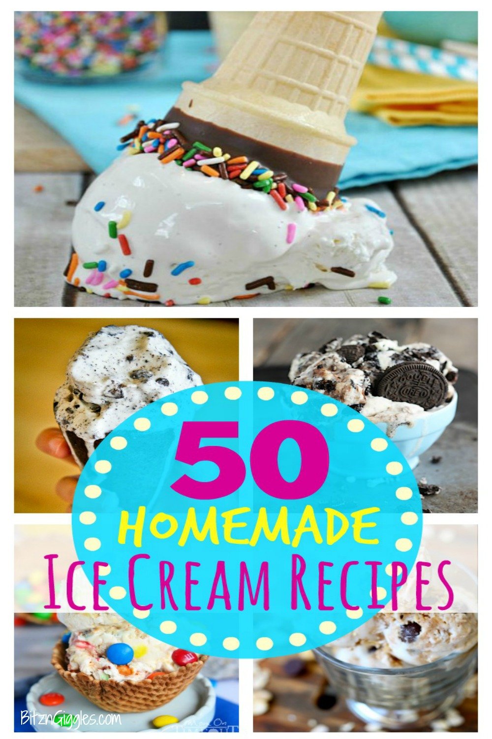 50 Homemade Ice Cream Recipes - Delicious homemade no-churn ice cream recipes you can make at home!