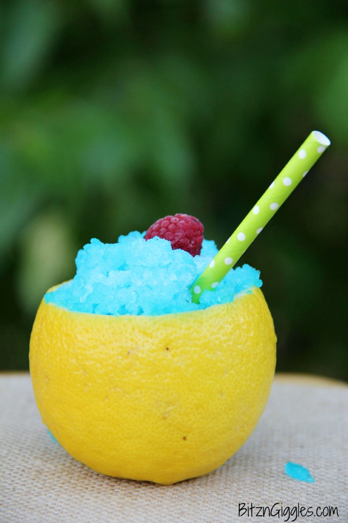 Blue Raspberry Lemonade Jello Slush - a cool and beautiful refreshing drink perfect for summer parties and BBQs!