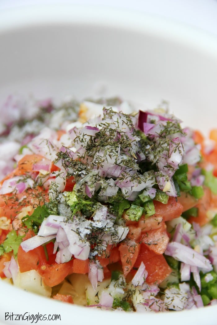 Fresh Cucumber Salsa - Bitz & Giggles