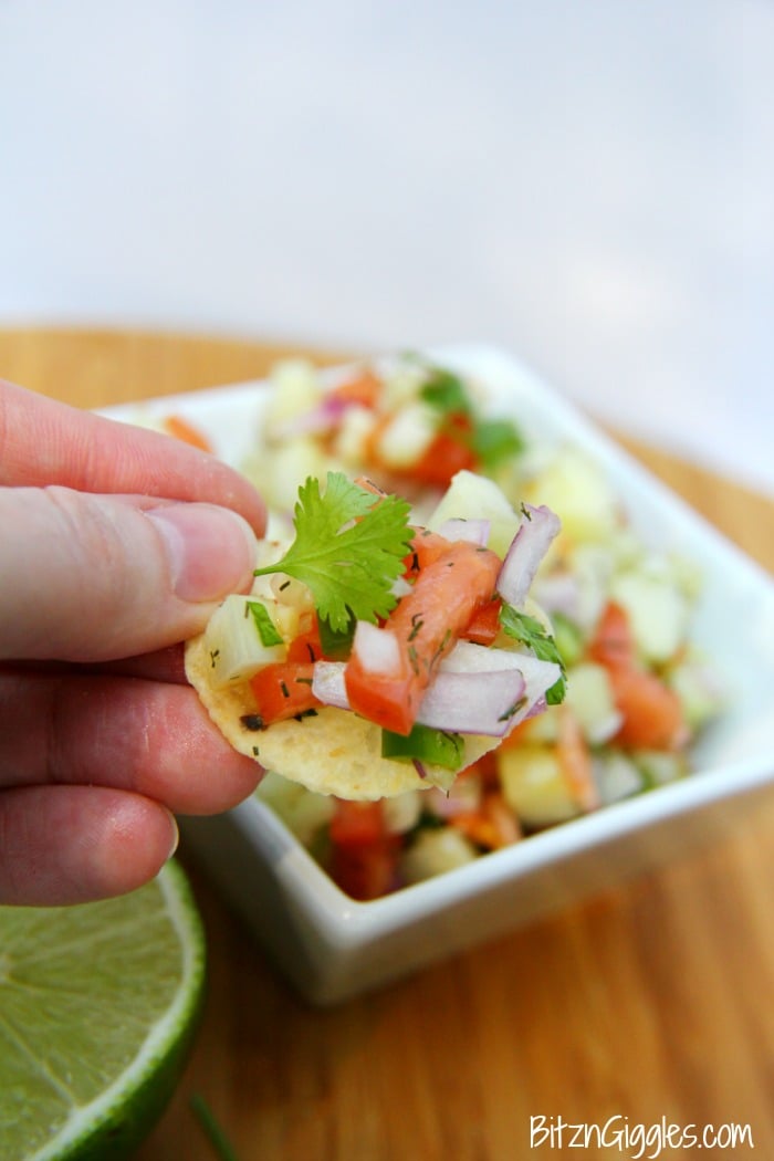 Fresh Cucumber Salsa - Bitz & Giggles