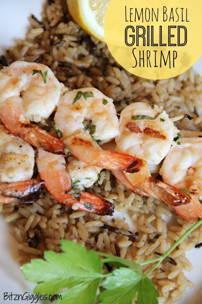 Lemon Basil Grilled Shrimp