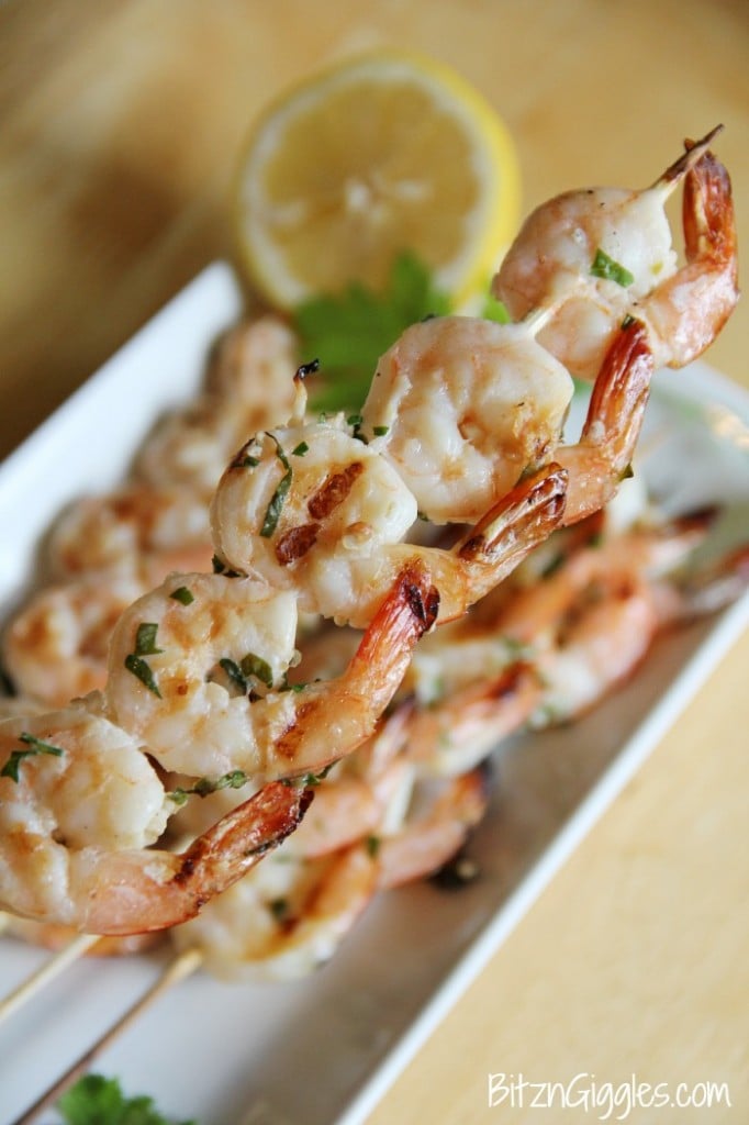 Lemon Basil Grilled Shrimp