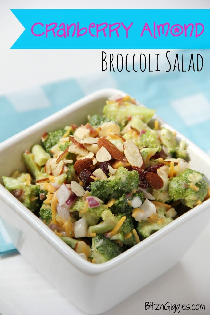 Cranberry Almond Broccoli Salad - Bitz & Giggles