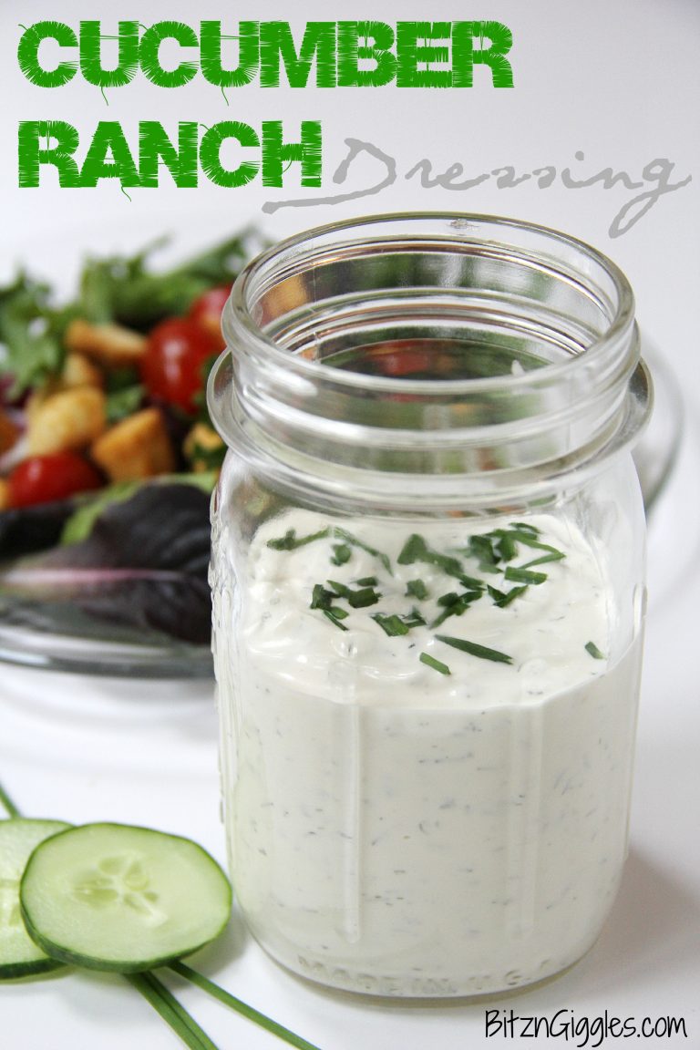 Cucumber Ranch Dressing - Bitz & Giggles