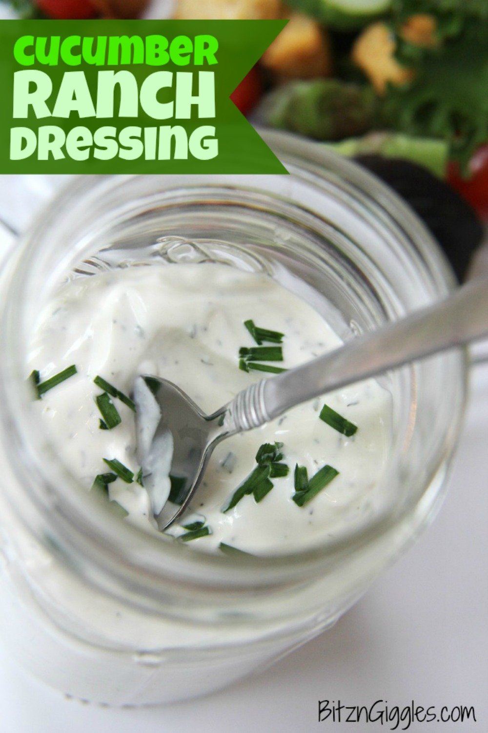 Cucumber Ranch Dressing - A creamy, dreamy ranch dressing with a subtle hint of cucumber. 