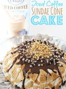 Iced Coffee Sundae Cone Cake - Bitz & Giggles