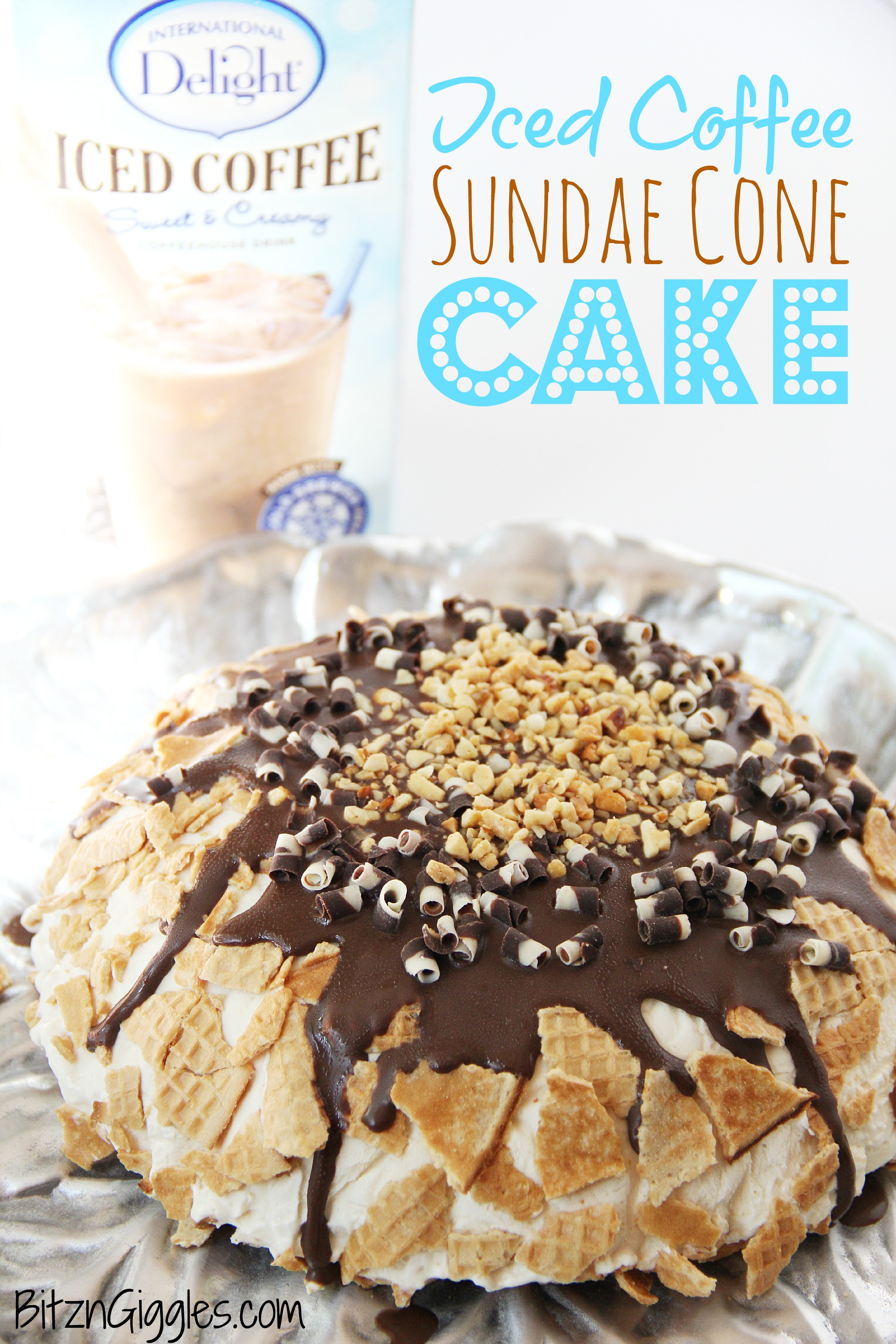 Iced Coffee Sundae Cone Cake