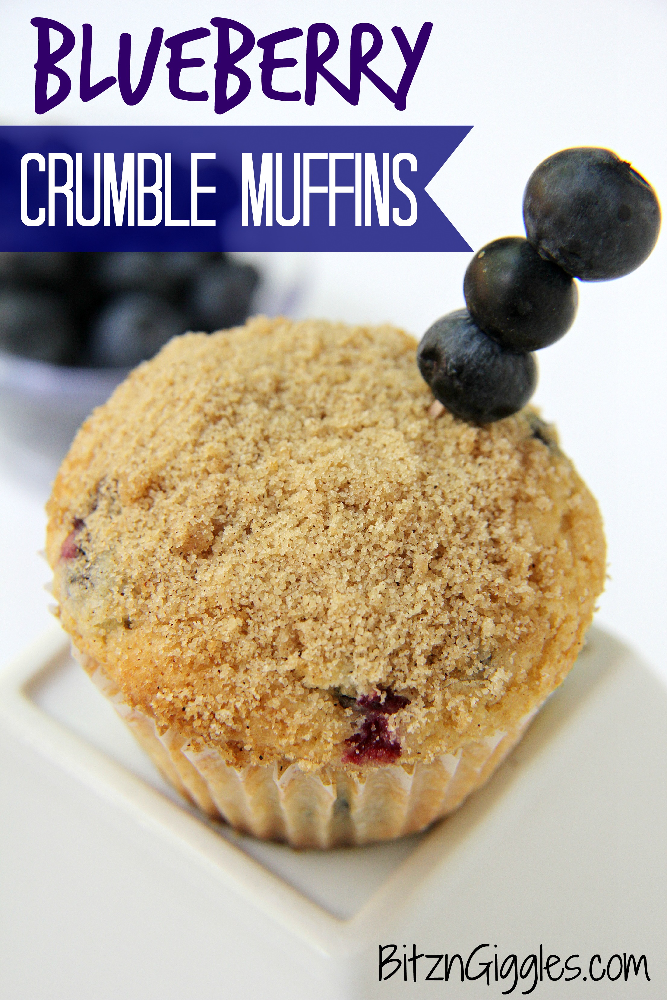 Blueberry Crumble Muffins - Bitz & Giggles