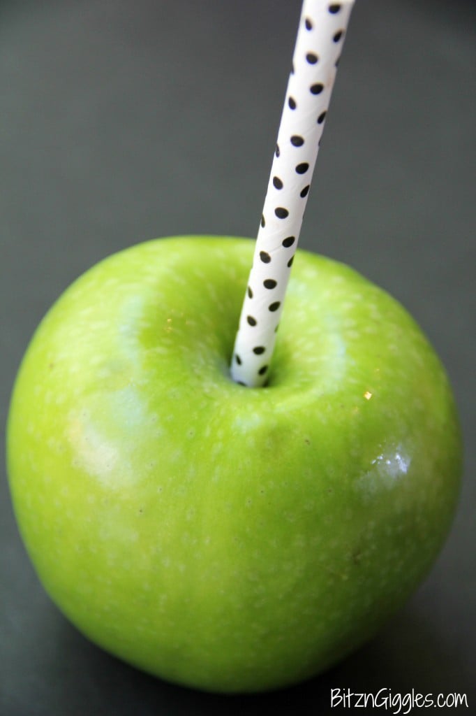 Apple with stick