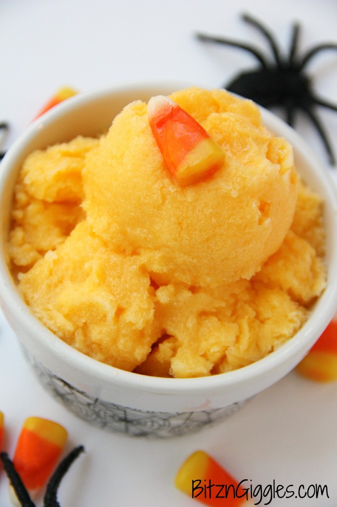 Orange Screamsicle Sherbet - Orange creamsicle flavored sherbet electrified by some tart crushed pineapple and then perfectly sweetened to make a simple and delicious frozen treat that requires only 5 ingredients!