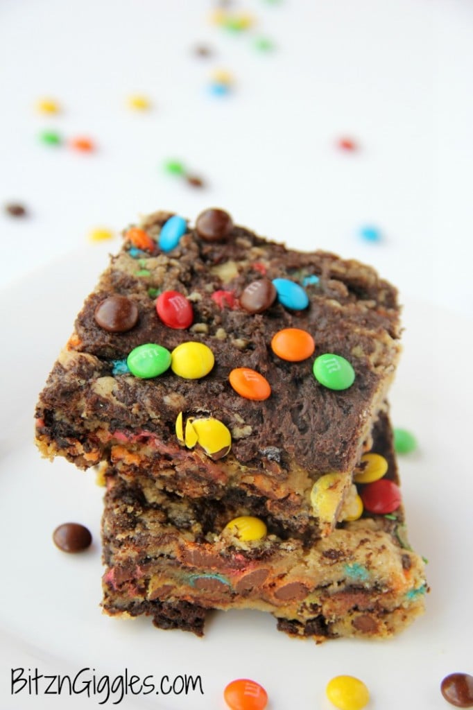 Marble M&M Blondies