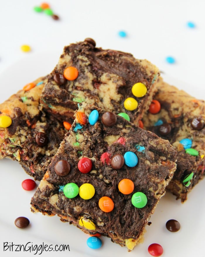 Marble M&M Blondies