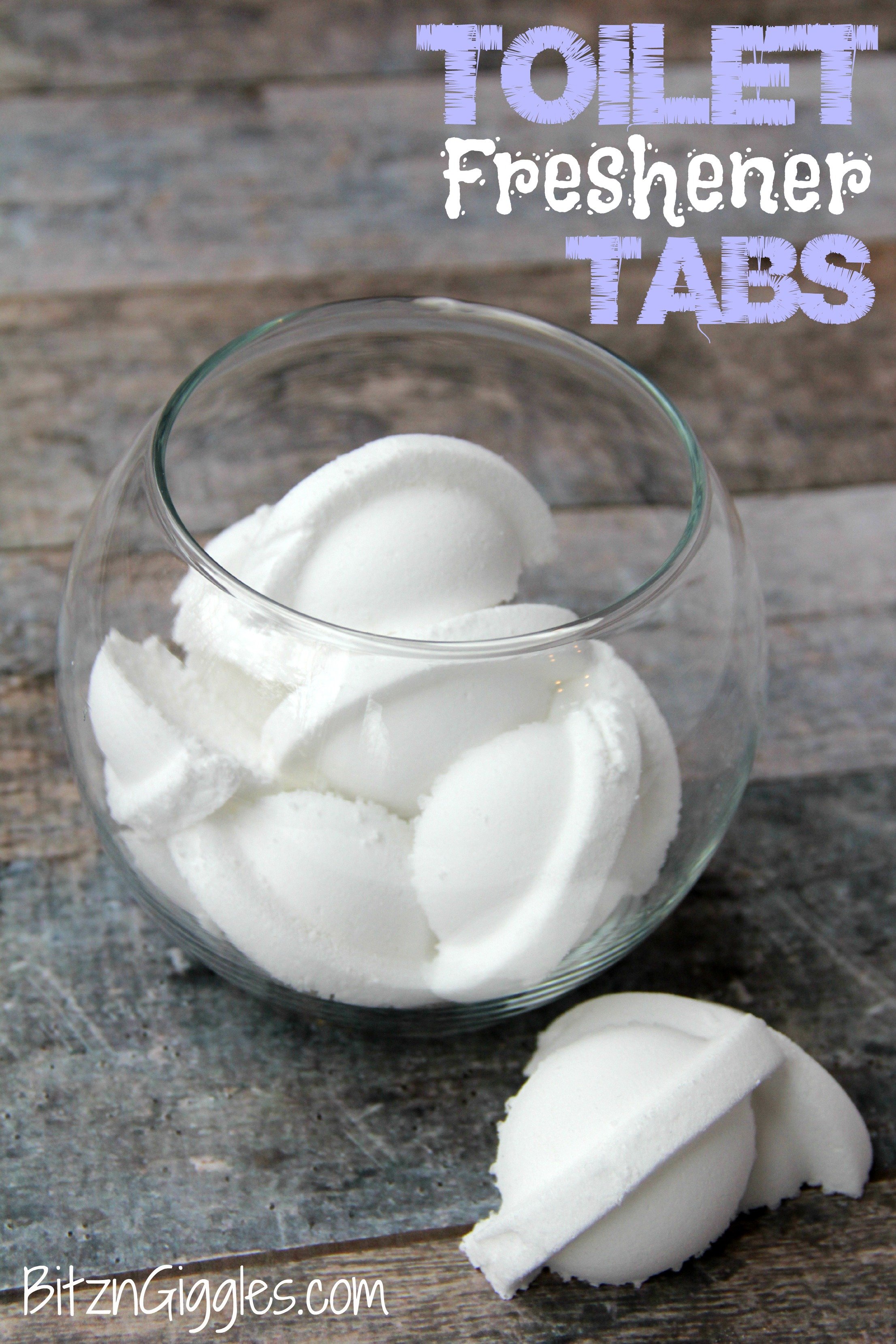 Toilet Freshener Tabs -Easy to make fizzy tablets that help keep your toilet and bathroom fresh and deodorized! 