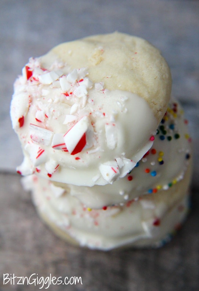 Candy-Dipped Shortbread Cookies