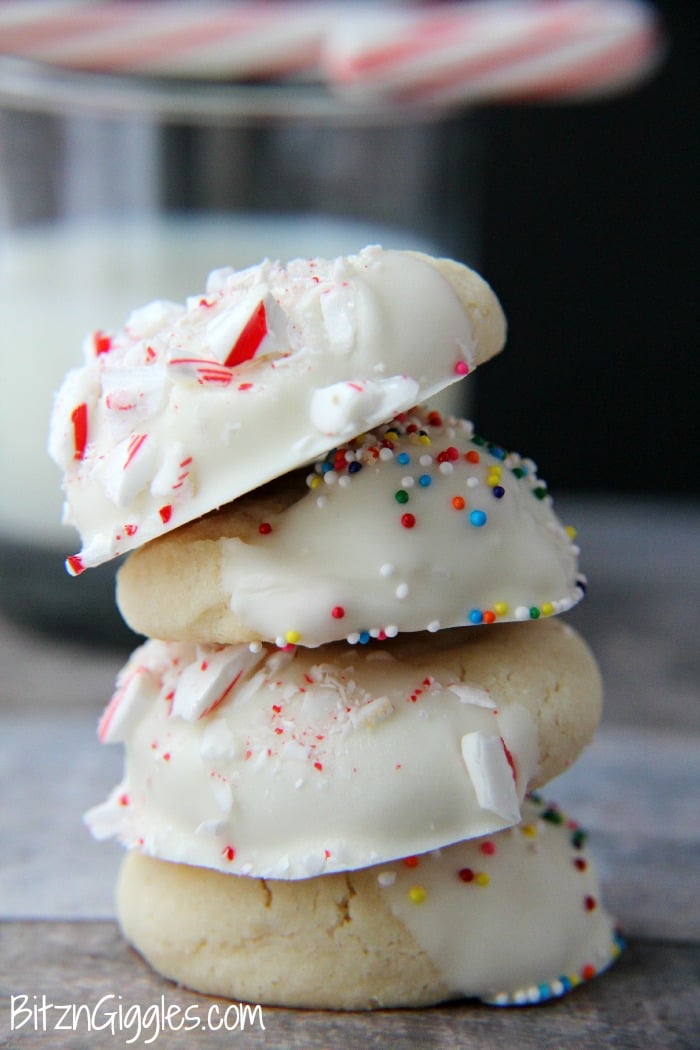 Candy-Dipped Shortbread Cookies