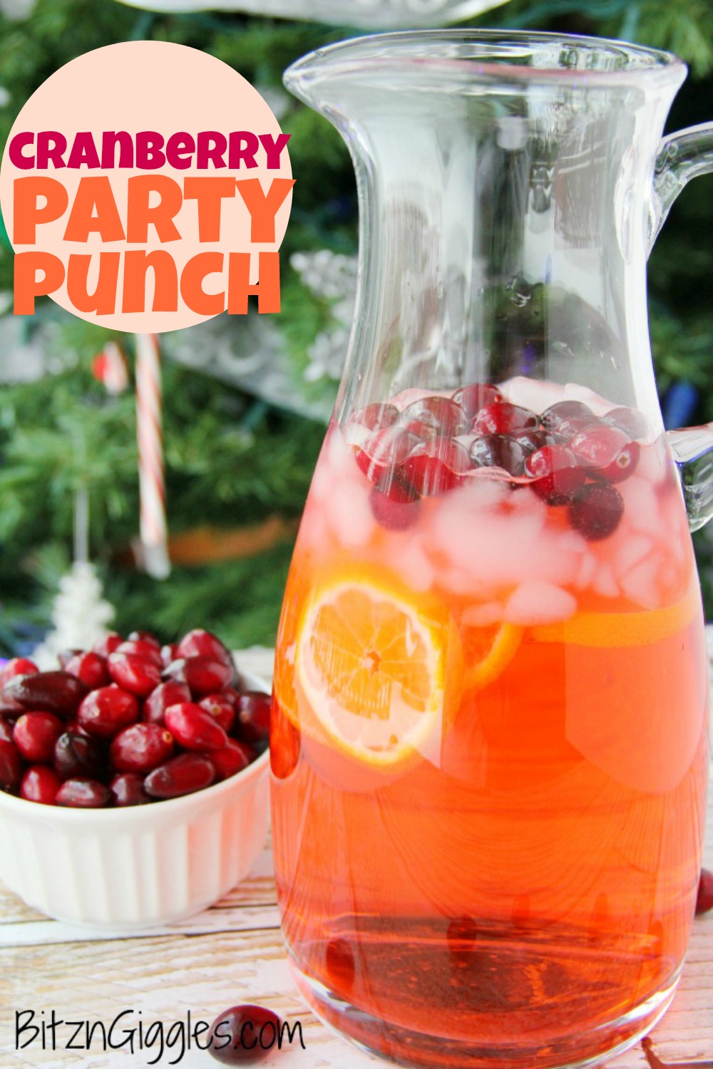 Cranberry Party Punch - A non-alcoholic party punch perfect for special occasions and holidays. So easy and so refreshing! 