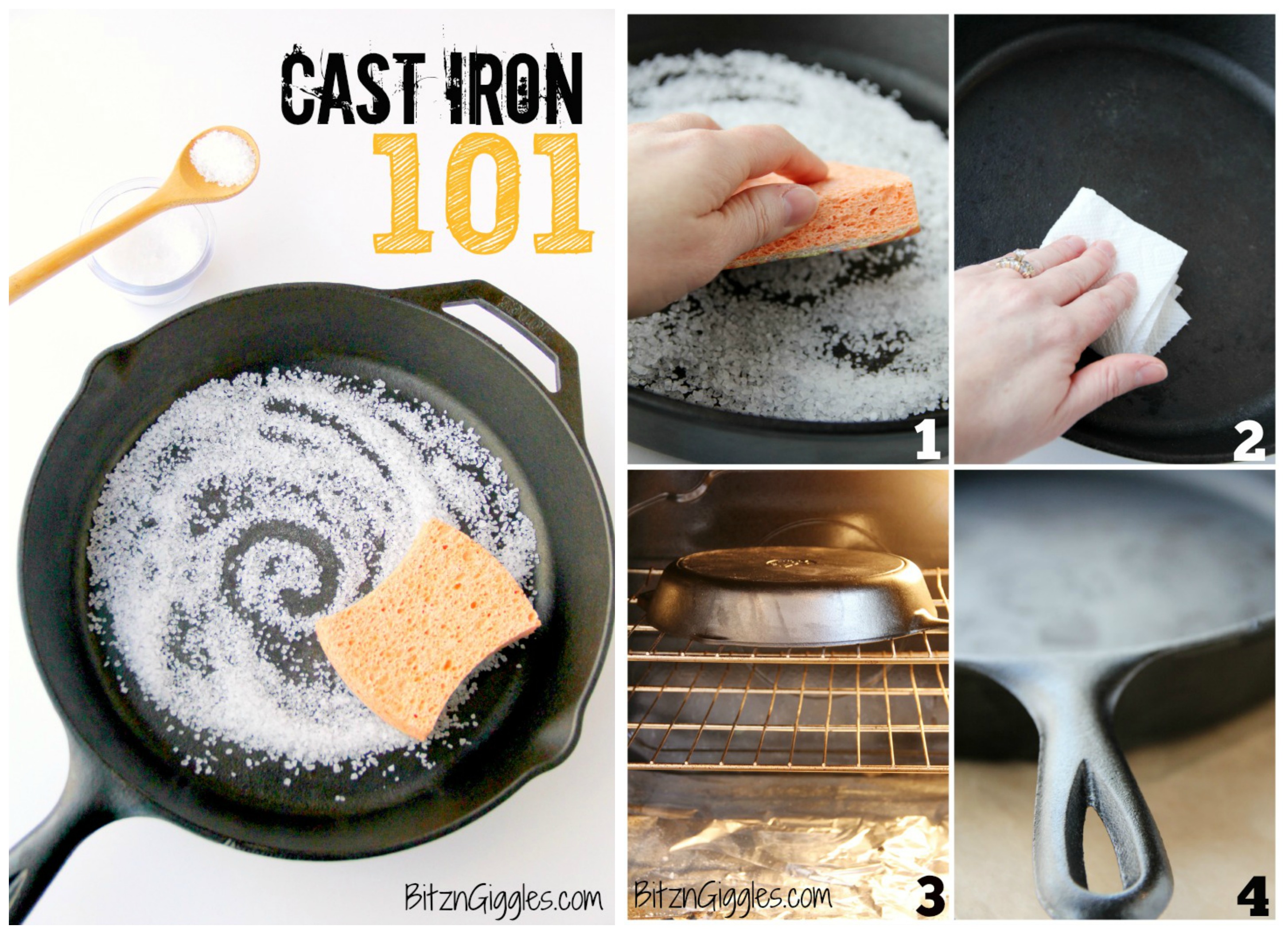 Cast Iron 101 - How to Care, Clean, and Season - Pink Fortitude, LLC