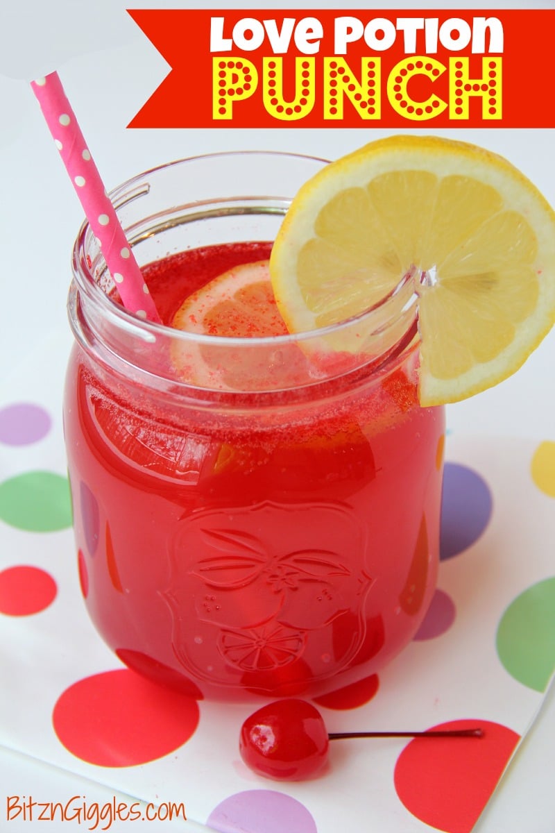 Love Potion Punch - A magic punch that fizzes when you add the secret ingredient! Great for parties and Valentine's Day!