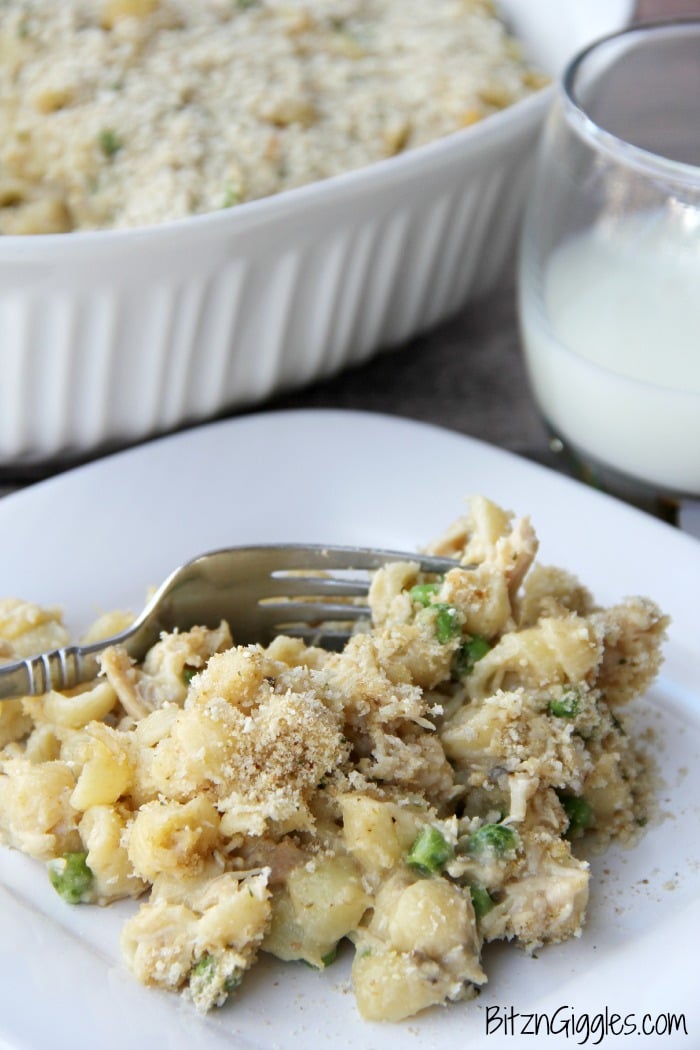 White Cheddar Mac & Chicken Bake