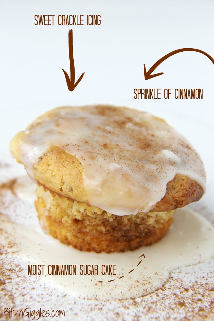 Coffee Cake Glazed Muffins