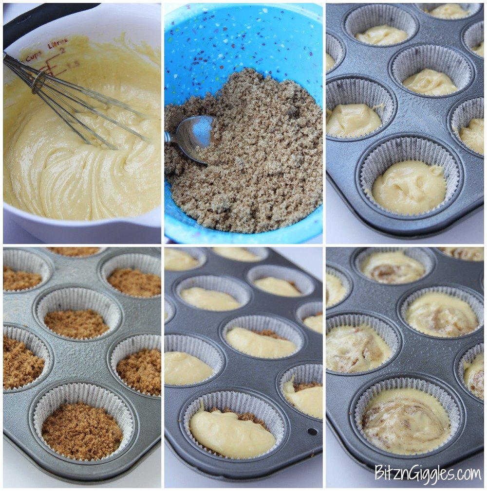 Coffee Cake Glazed Muffins