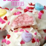 Strawberry Jello Truffles - Candy coated truffles with a strawberry melt-a-way center!