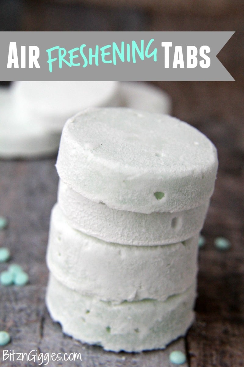 Air Freshening Tabs - Make these tablets with only three ingredients and then place anywhere that needs some freshness like the bottom of garbage pails or in closets. After about a month, crumble them into your laundry for another boost of scent! 