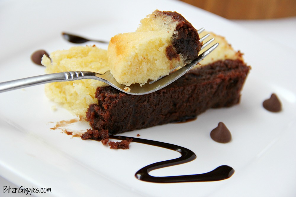 Brownie Butter Cake - A moist, sweet, layered loaf cake - perfect for entertaining!