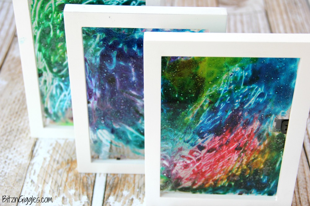 Stained Glass Art - A super simple project that uses glue and food coloring to produce breathtaking results!