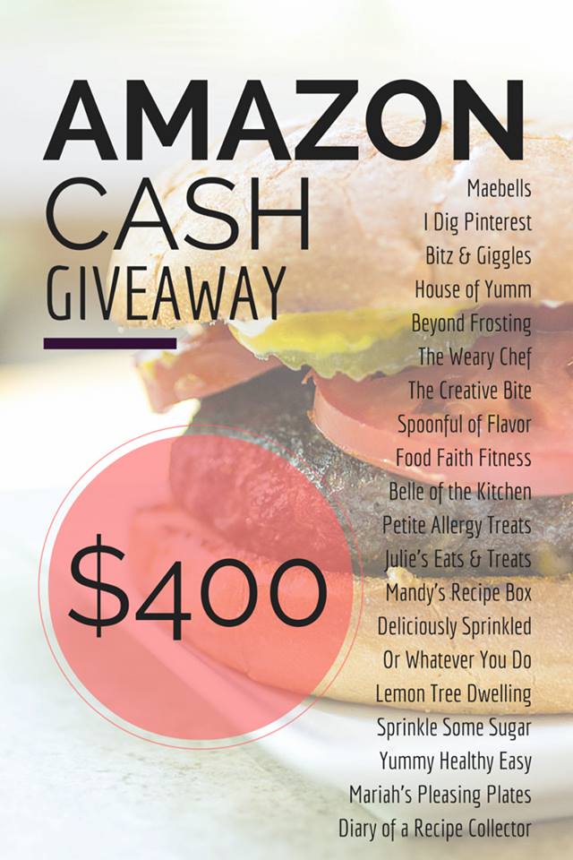 $400 Amazon CASH Giveaway! Now - April 19, 2015! 