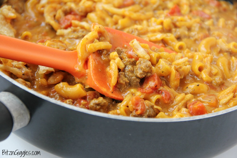Hamburger Helper Casserole - A delicious, hearty casserole that goes together in minutes with the help of Hamburger Helper!