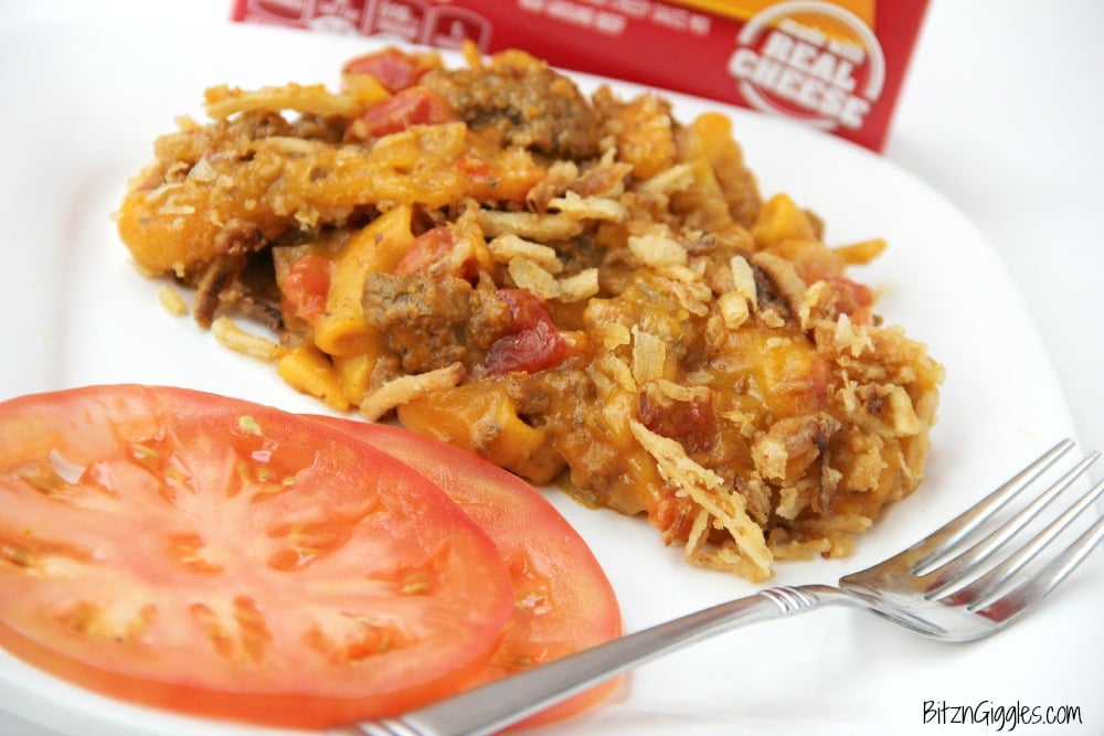 Hamburger Helper Casserole - A delicious, hearty casserole that goes together in minutes with the help of Hamburger Helper!