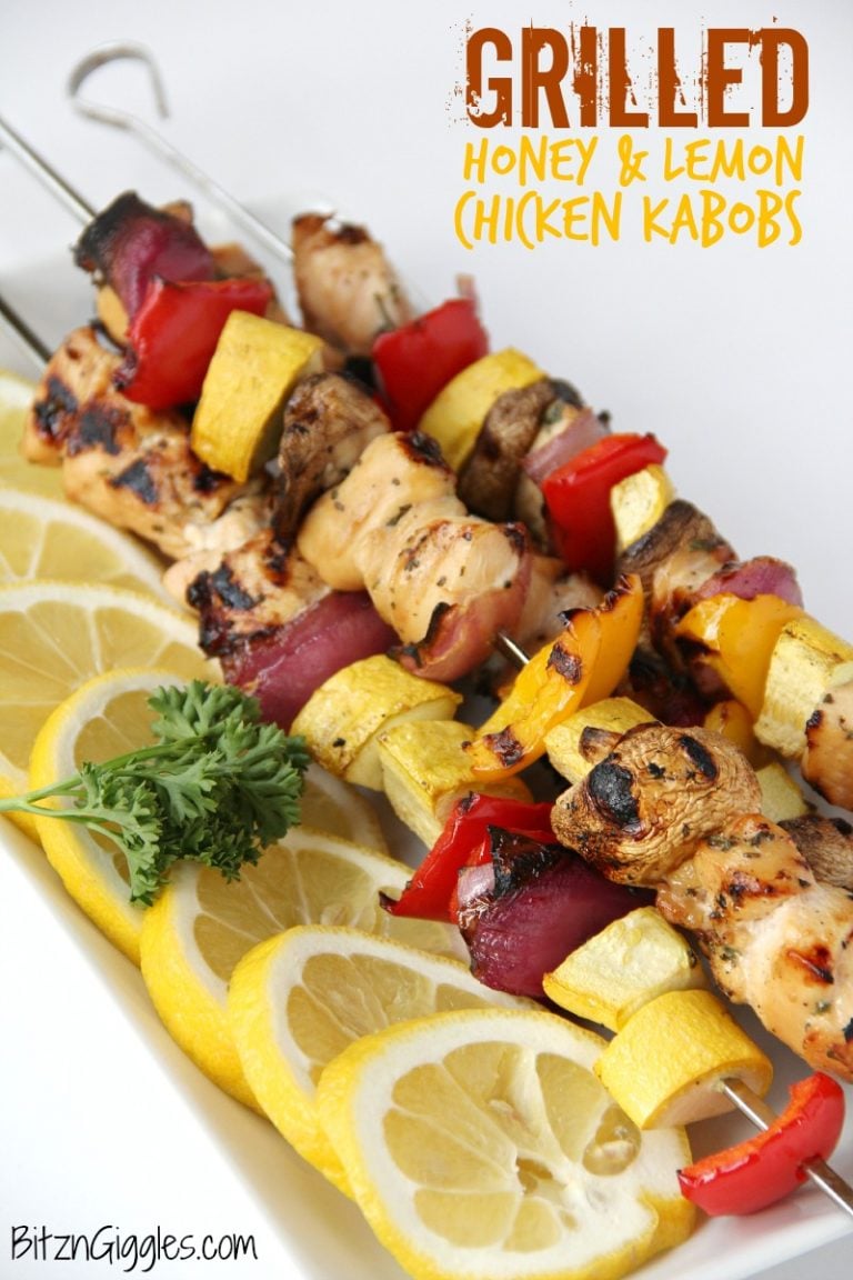 Grilled Honey & Lemon Chicken Kabobs