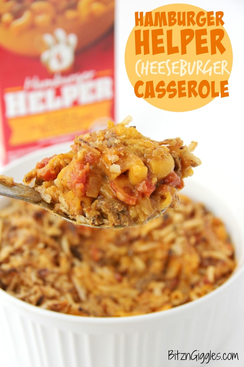 Hamburger Helper Casserole - A delicious, hearty casserole that goes together in minutes with the help of Hamburger Helper!