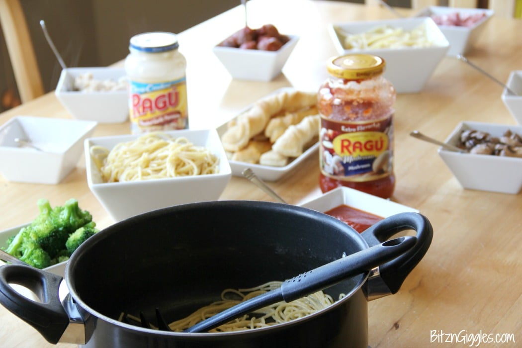 Family Pasta Bar - Ideas for creating a pasta bar with toppings each member of the family will love!