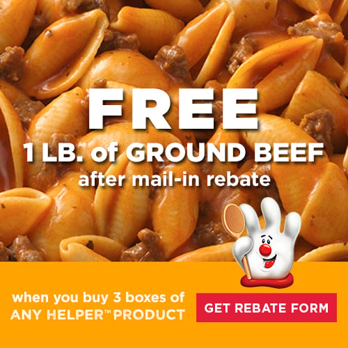 Hamburger Helper FREE BEEF rebate