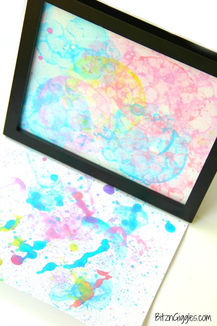 Bubble Art - An awesome activity for kids that creates beautiful art with only a couple ingredients!