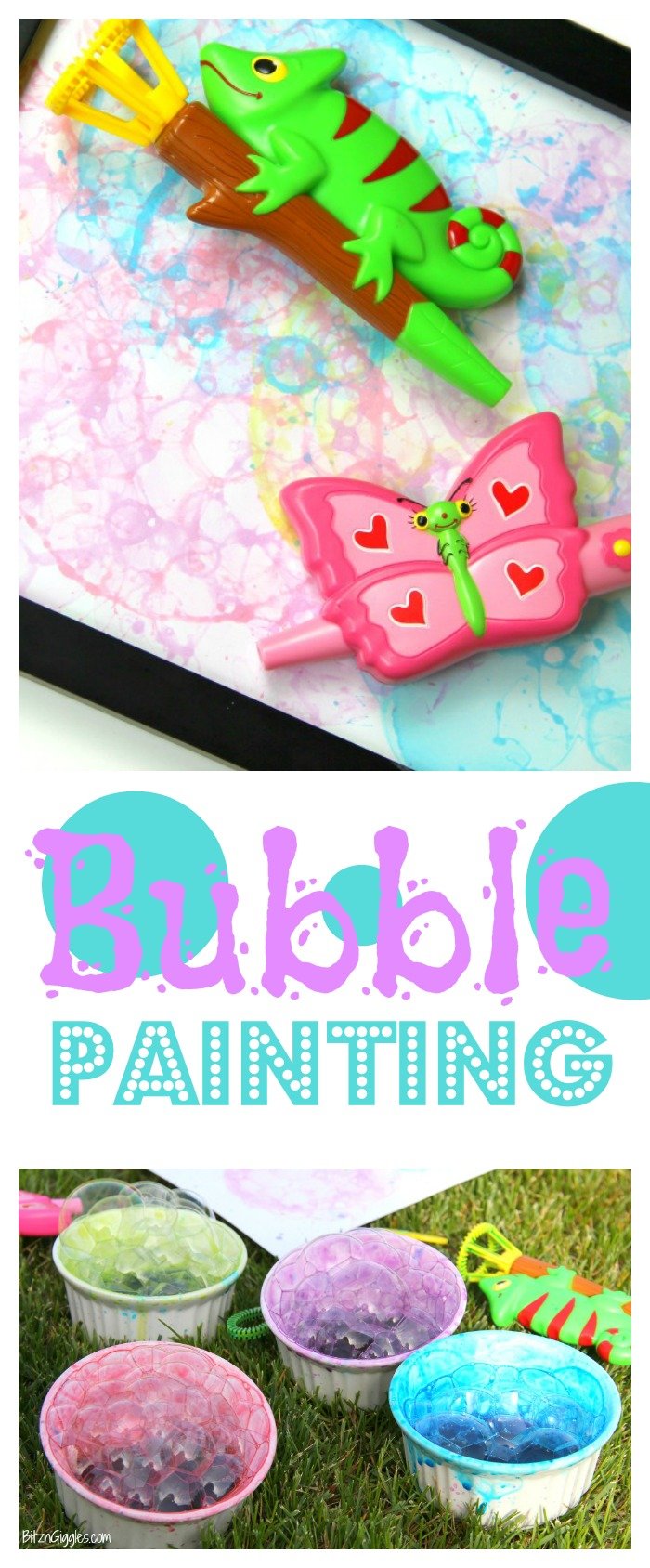 Bubble Painting - You only need two ingredients to make this colorful and gorgeous bubble art that's worthy of a frame!