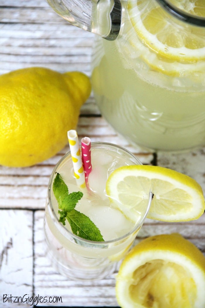 Fresh Squeezed Lemonade - There's nothing like fresh squeezed lemonade! This simple recipe comes together in no time at all and produces delicious results. It reminds me of the wonderful lemonade I get at our hometown fair!