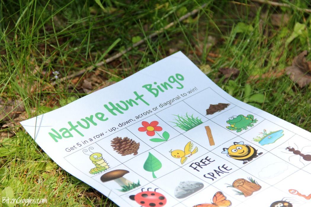 Nature Hunt Bingo - A super fun outdoor game for kids that encourages exploration of the world around them!